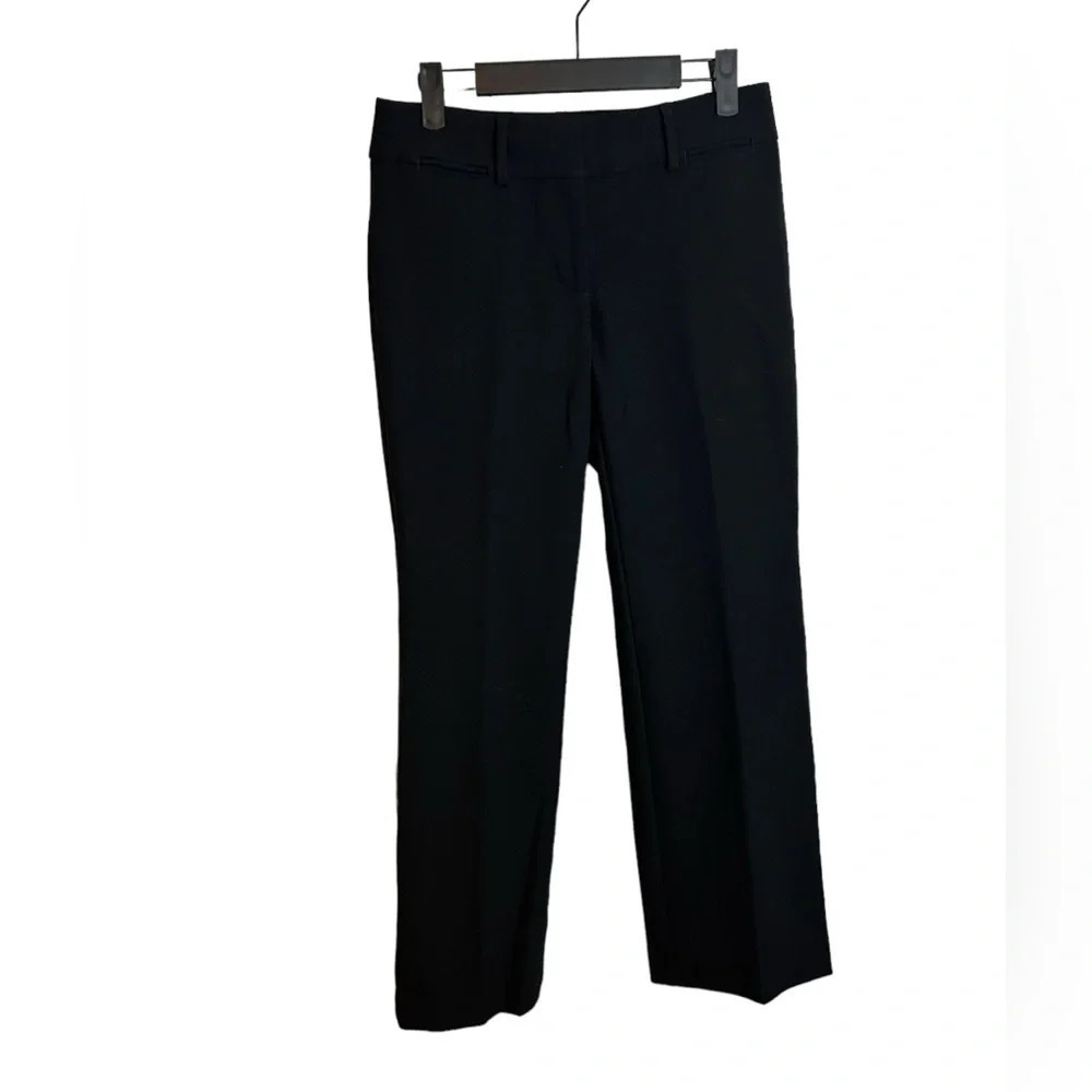 Loft Black Pleated Straight Leg Trousers